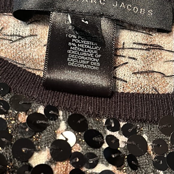 Marc by Marc Jacobs Sequin Leopard Print Sweater Size M - Picture 7 of 9